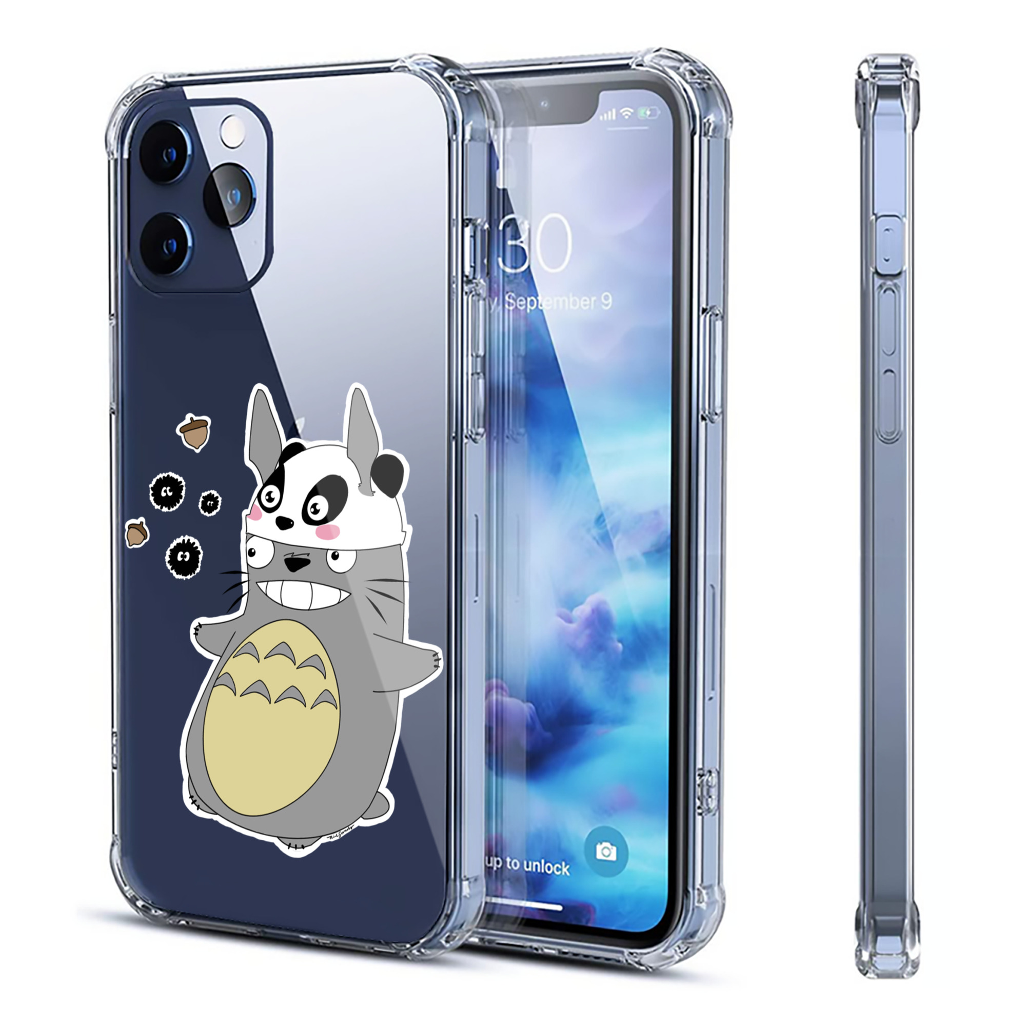 （画像用） となりのトトロ 草壁メイ 草壁サツキ My Neighbor Totoro Satsuki Kusakabe Mei Kusakabe 【iPhone 12シリーズ対応】透明スマホケース（クリアソフトケース）
